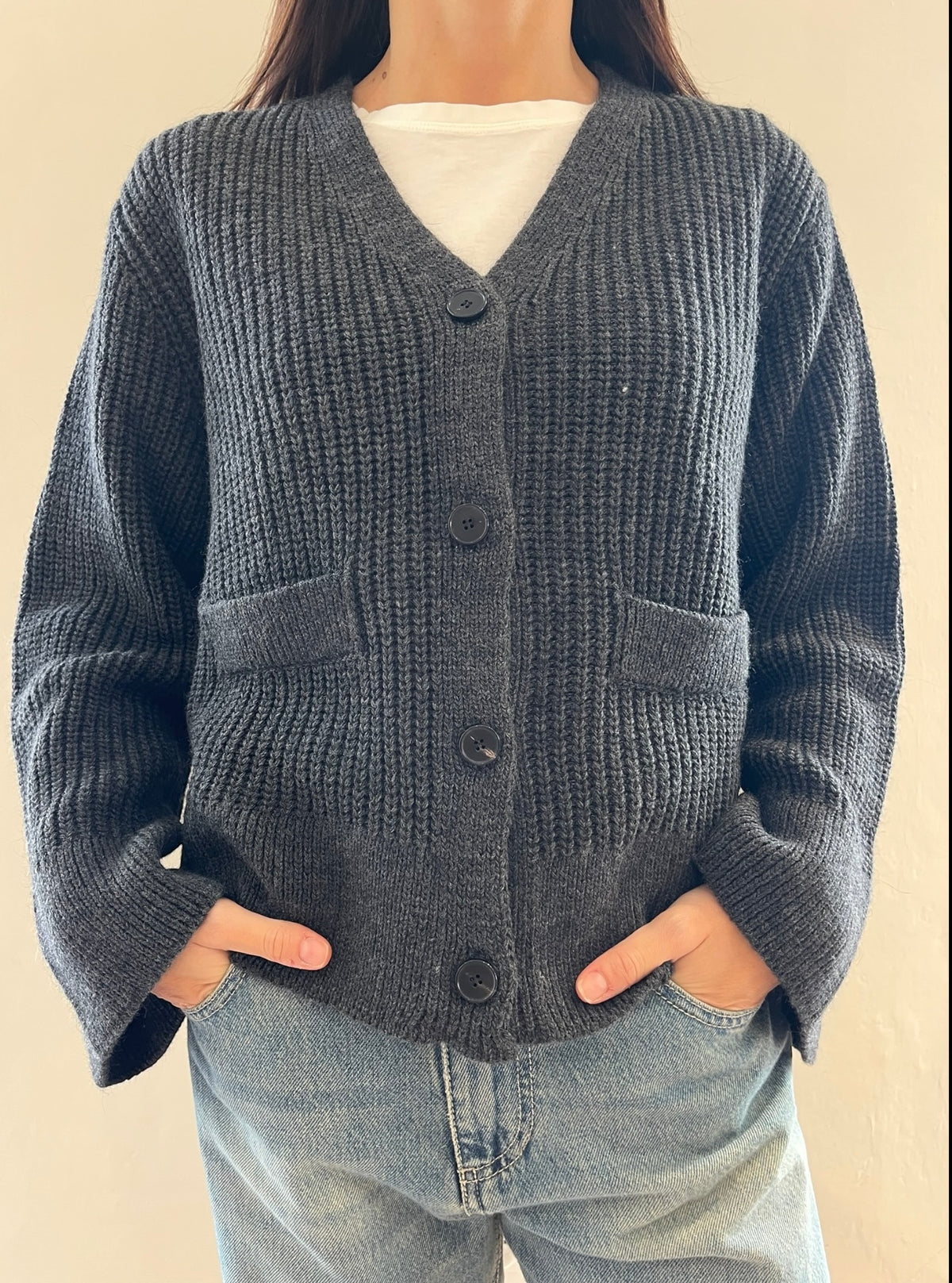Cardigan a maglia inglese con manica ampia art. 5AC5034 VICOLO