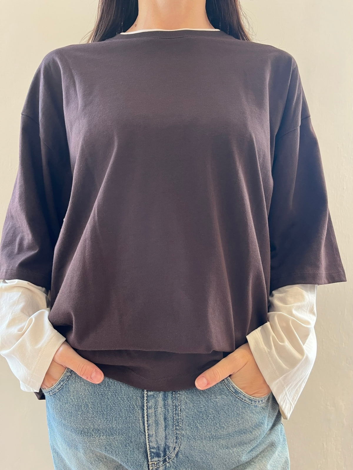 T-shirt oversized con doppia manica art. UAC0178 VICOLO