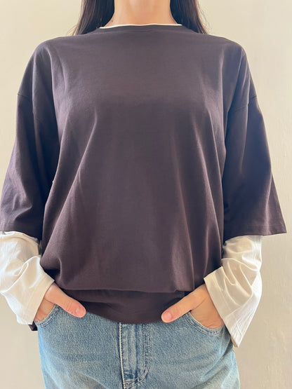T-shirt oversized con doppia manica art. UAC0178 VICOLO