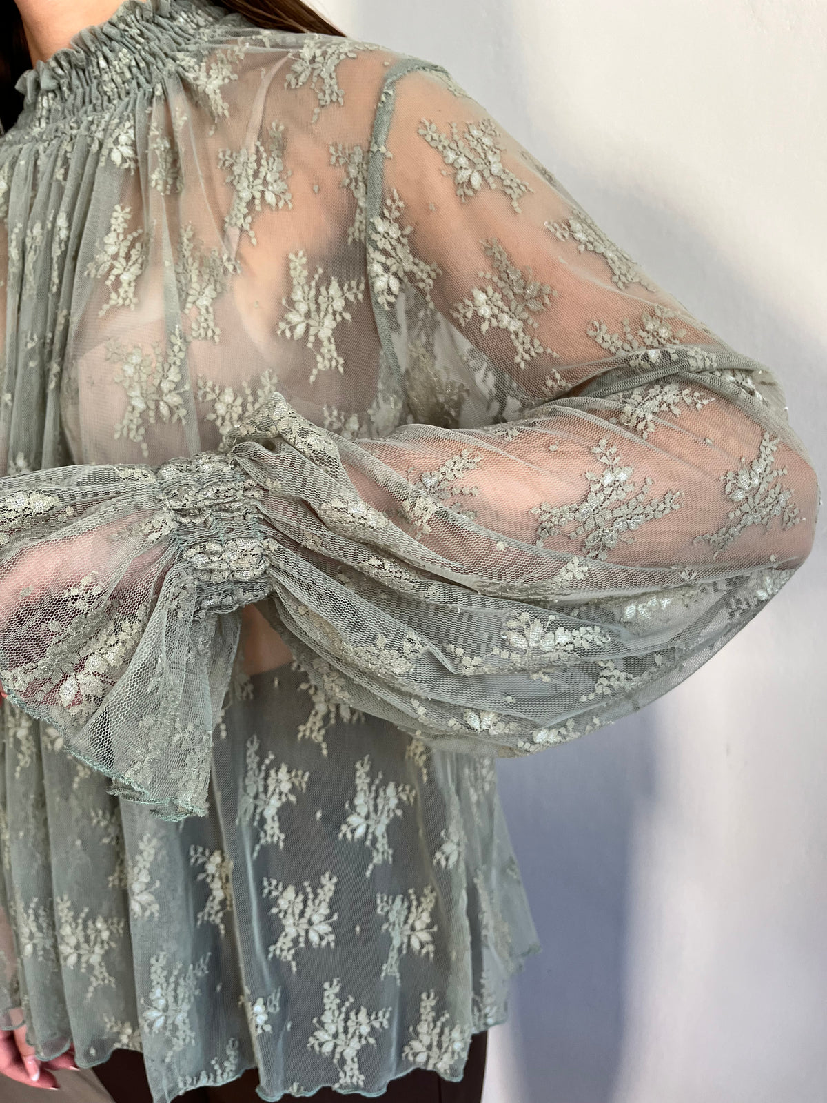 Blusa in tulle stampato art. CNP8MMX IMPERIAL