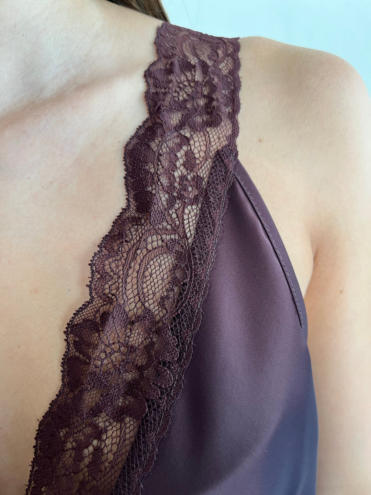 Top con scollo a V inserti in pizzo art. RHC2MBA Imperial