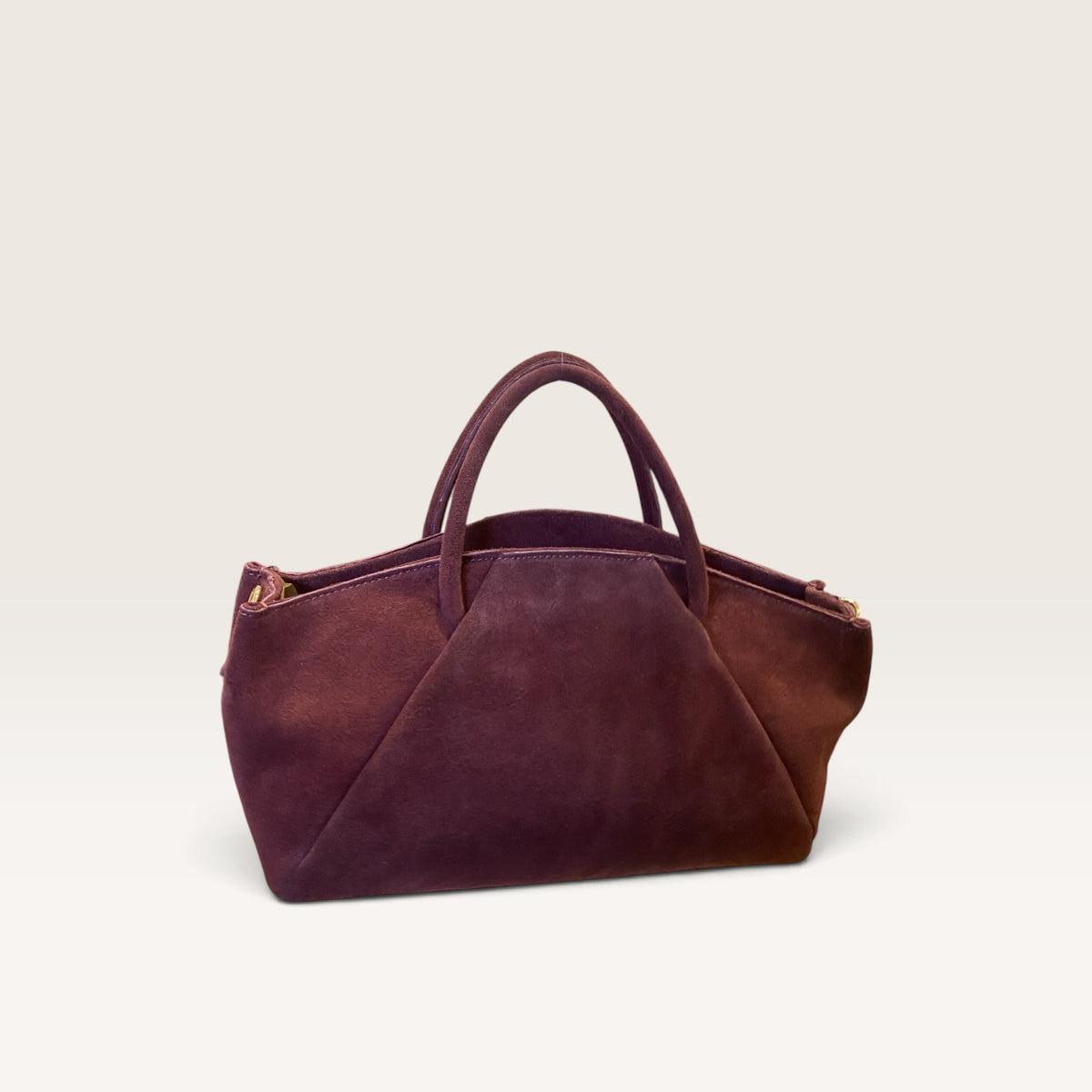 Bauletto in pelle scamosciata