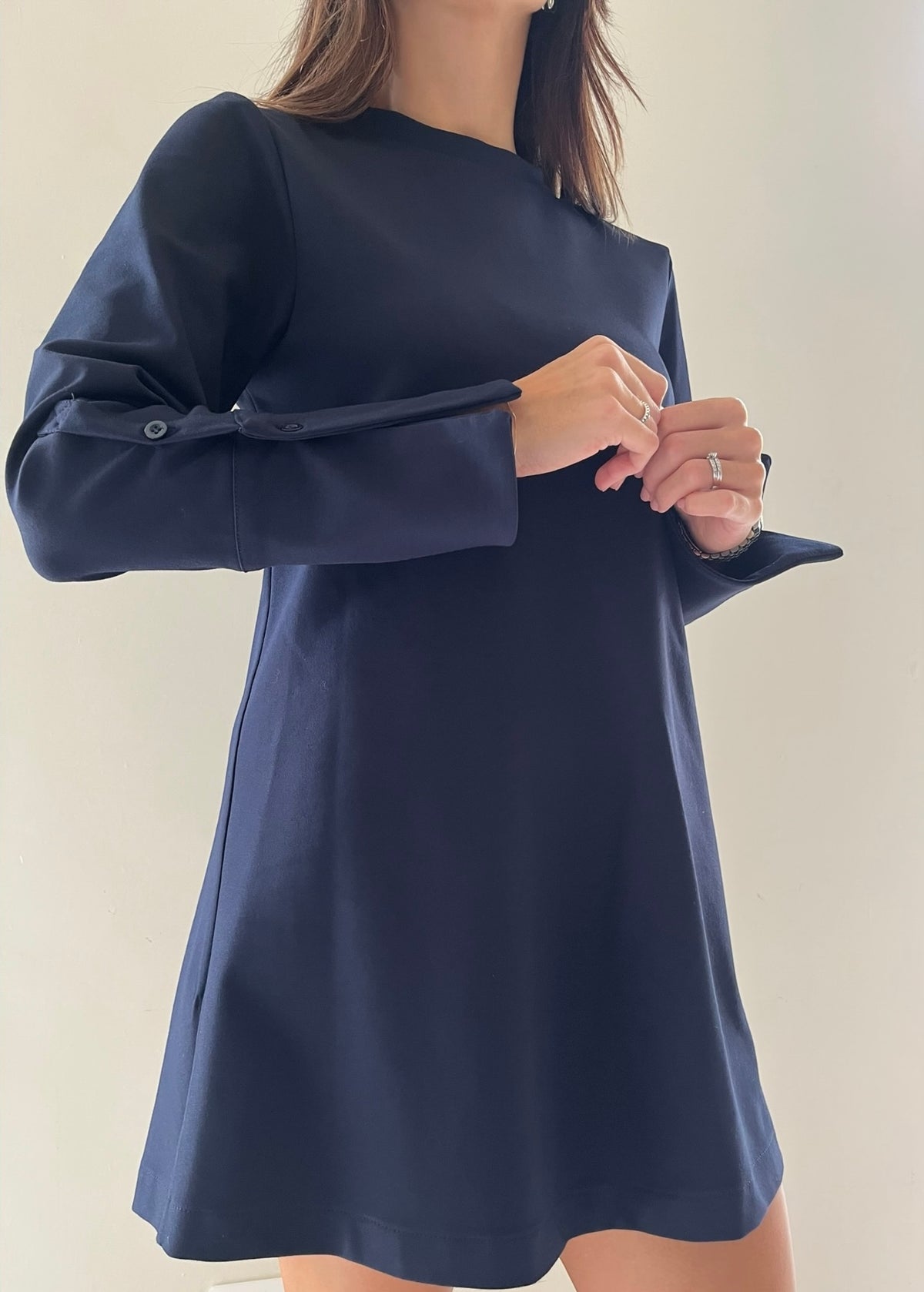 Abitino in felpa con polsino a camicia art. FW260156 TENSIONE IN