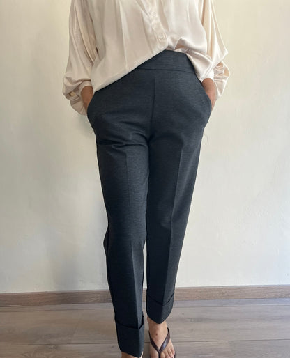 Pantalone Furfantello in tessuto punto Milano art. S39YBGFURFATOUCH Sandro Ferrone