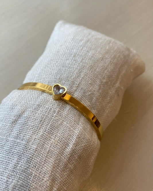 Bracciale rigido con cuore CLOEL