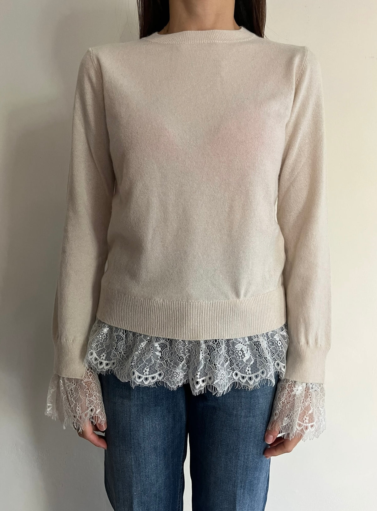 Maglia con inserti in pizzo D82636. MOTEL