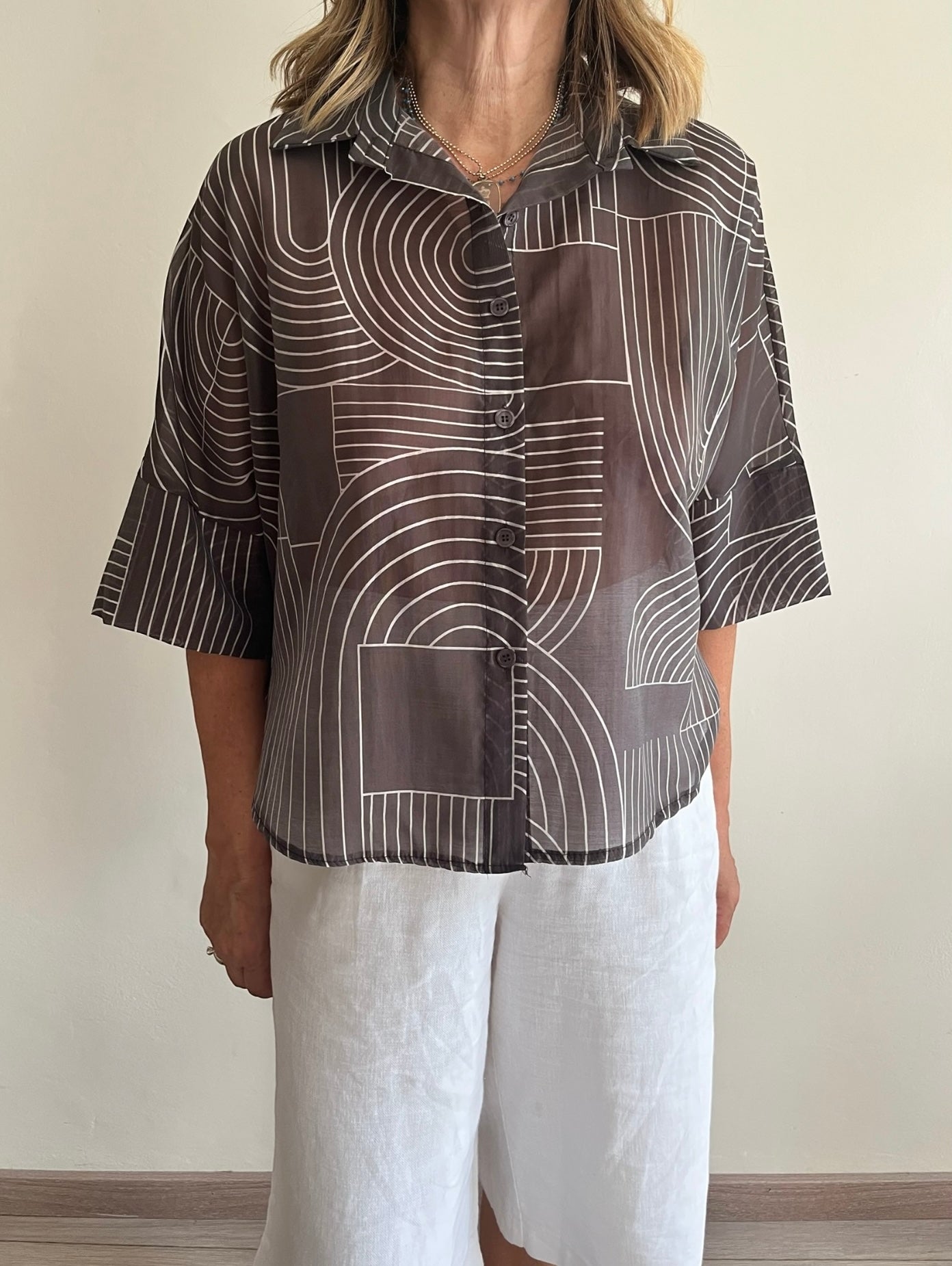 Blusa in fantasia art.U10611 UNIQUE