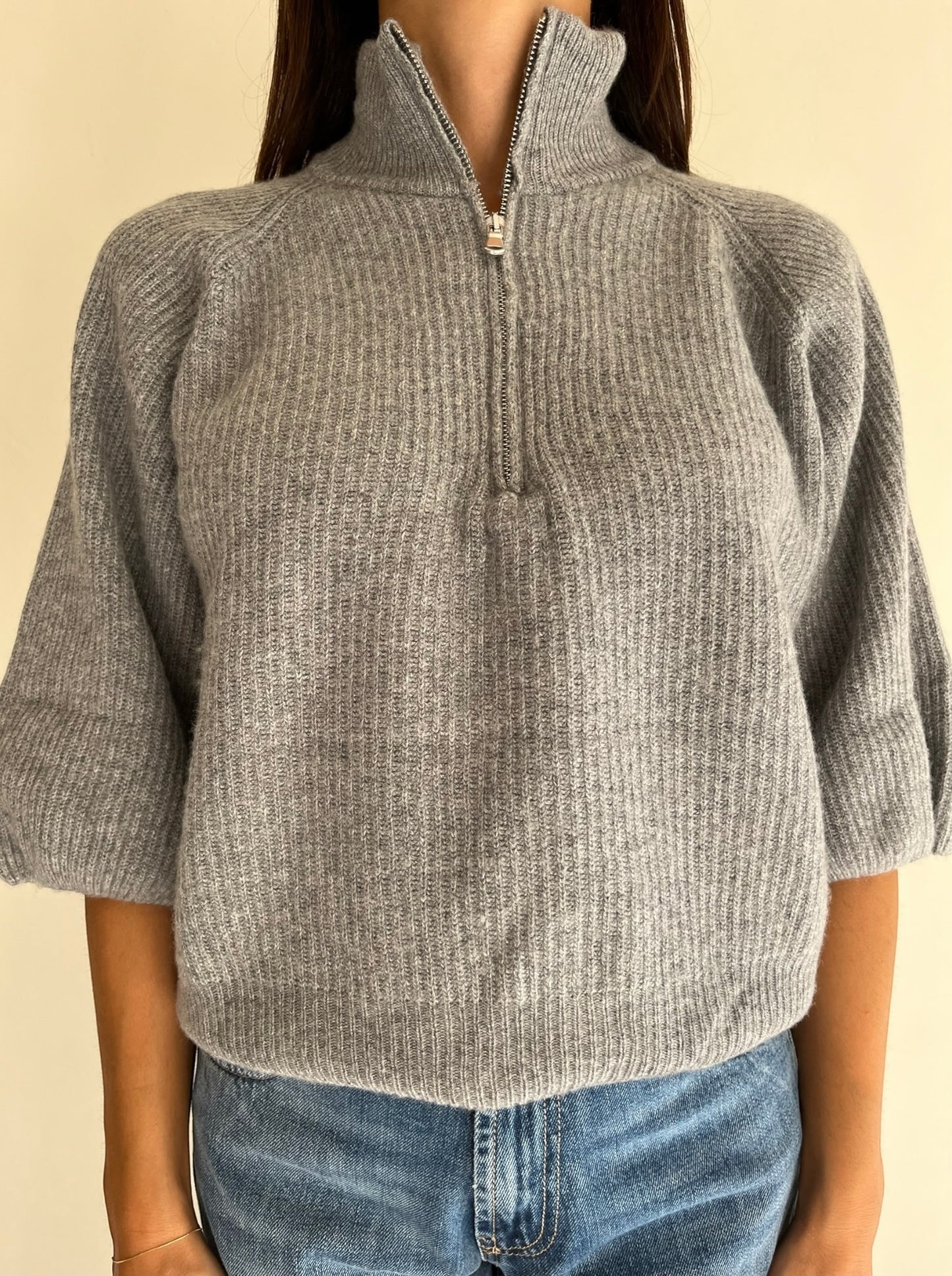 Lupetto mezza zip a maglia inglese art. D82217 Tensione In