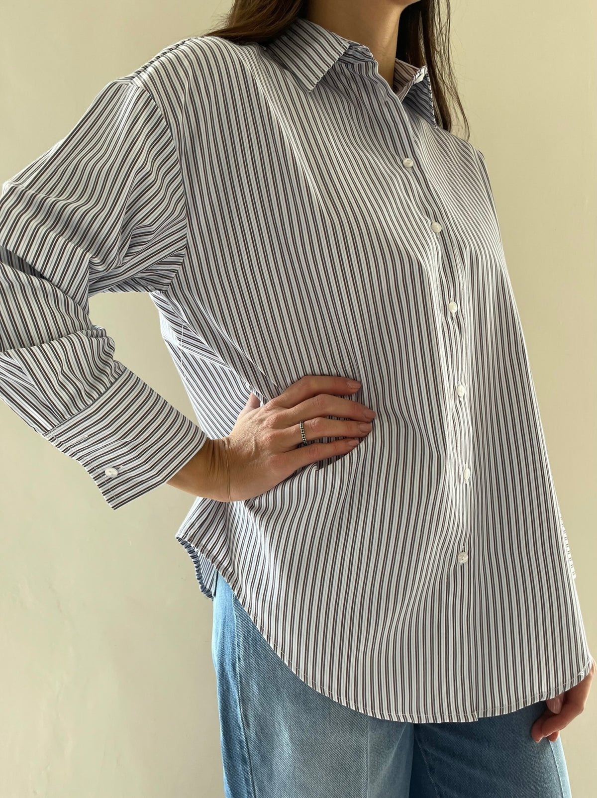 Camicia gessata oversize art. C881B056 DIXIE