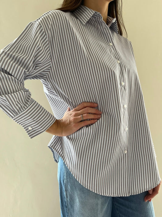Camicia gessata oversize art. C881B056 DIXIE