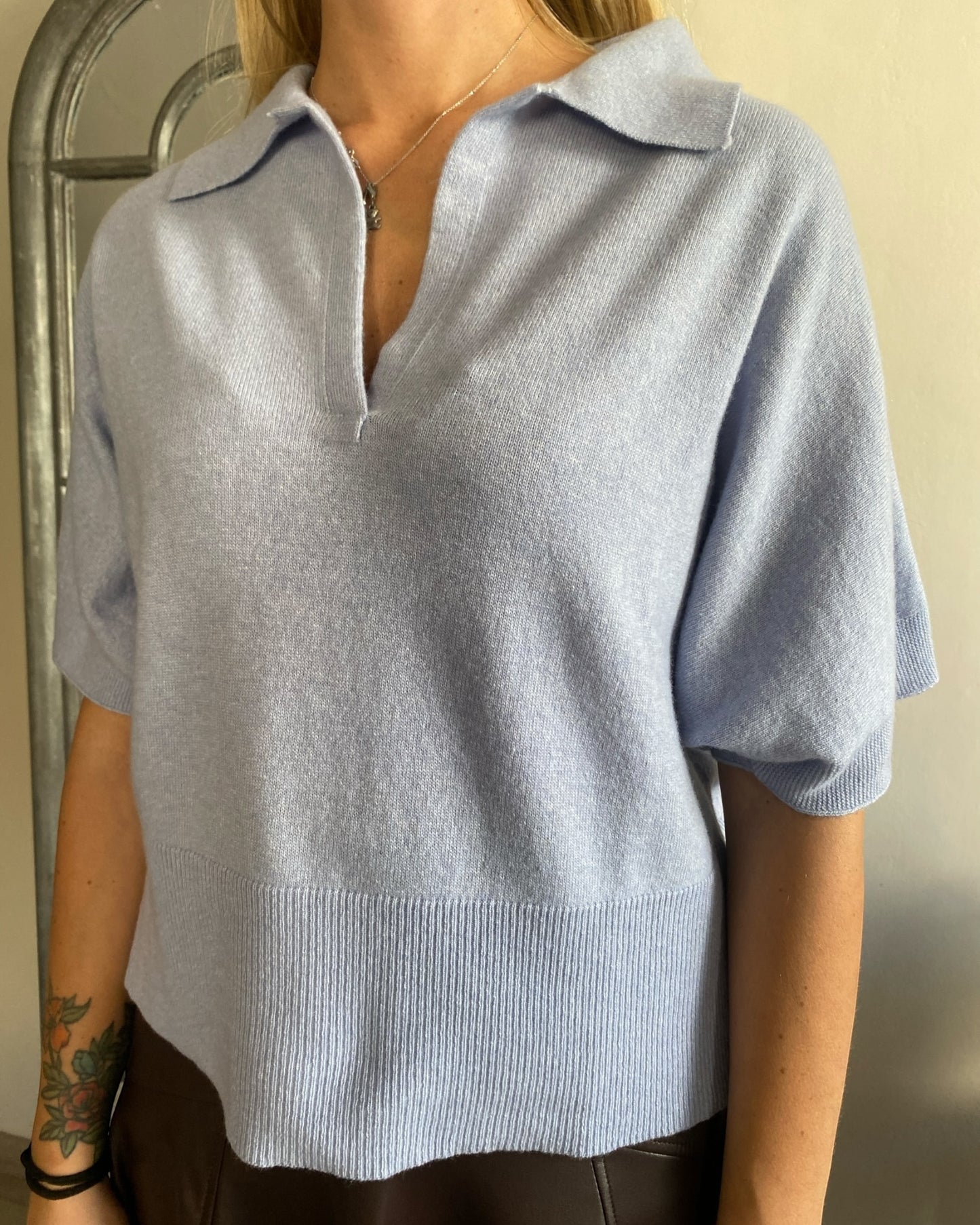 Polo con mezza manica in lana art.10325 CHEAP&CHIC