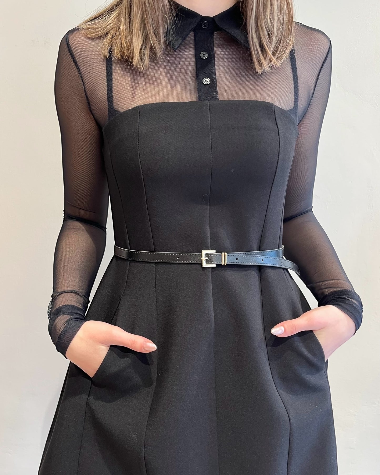 Abito con cintura in ecopelle art. AFVQKZI IMPERIAL