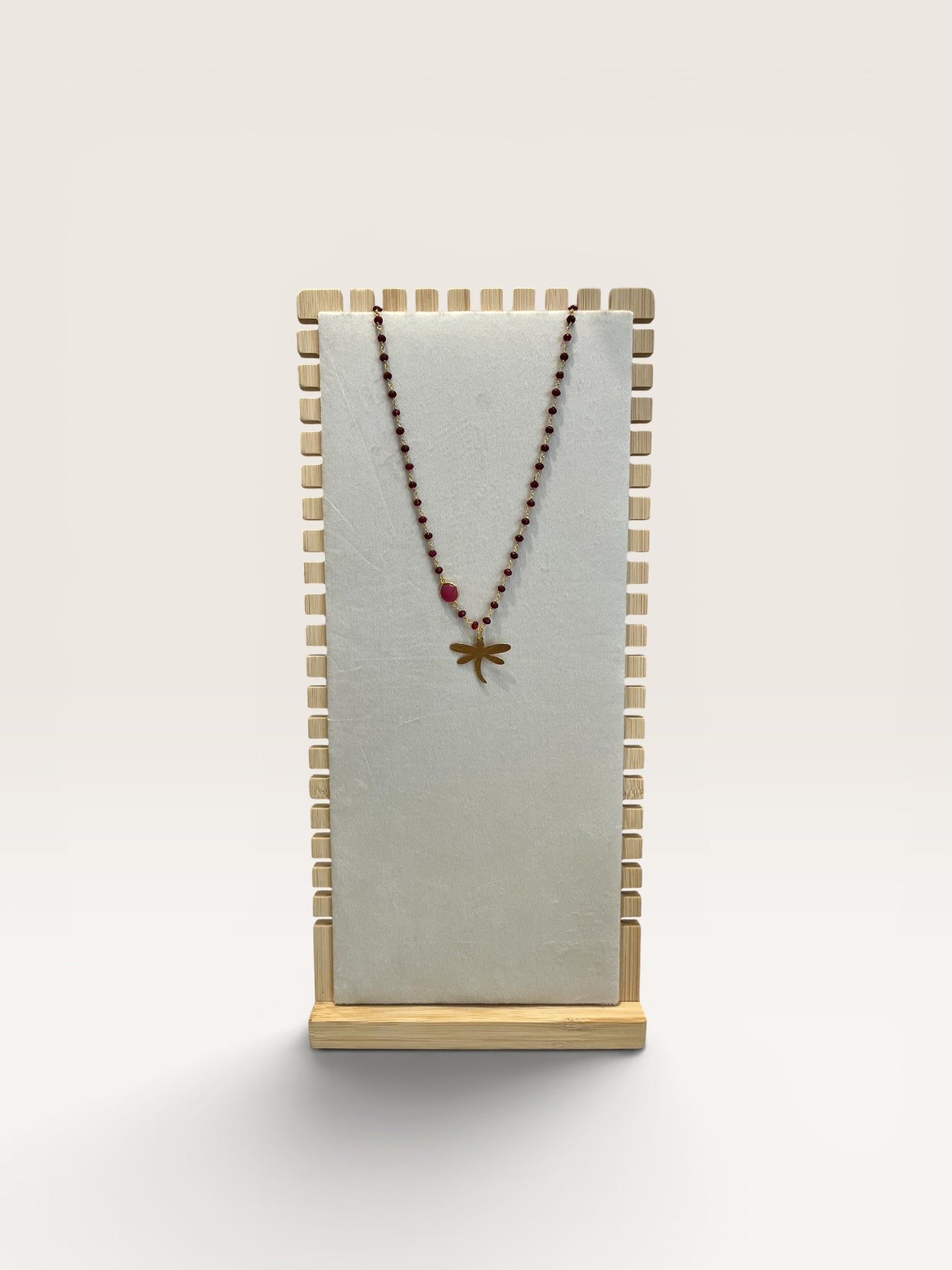 Collana rosario cotta con pietra e charm BARBARA BURGIO