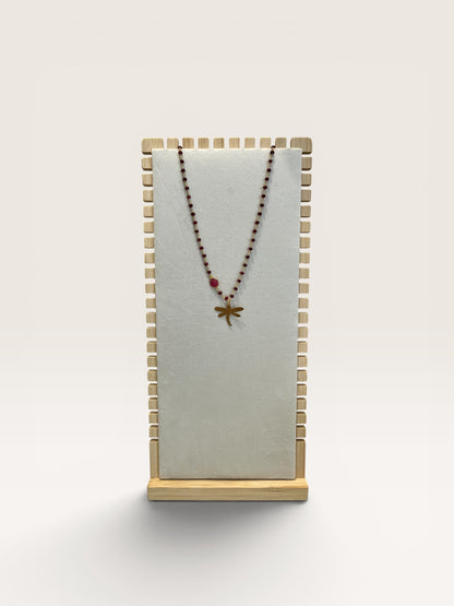 Collana rosario cotta con pietra e charm BARBARA BURGIO