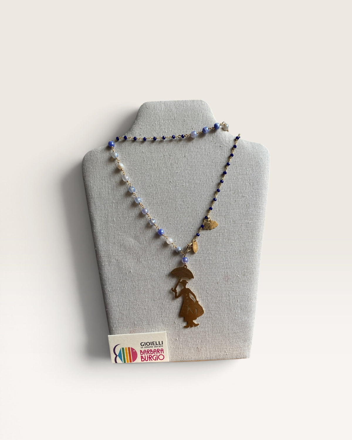 Collana rosario lunga con doppia pietra BARBARA BURGIO