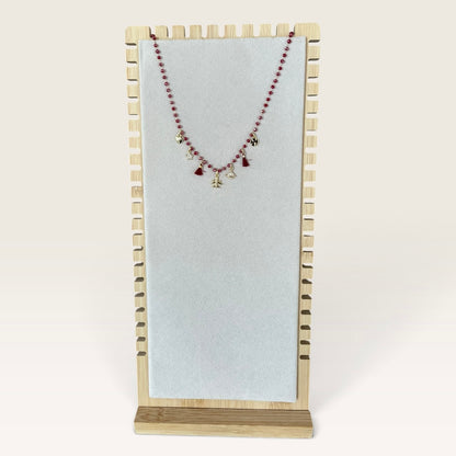 Collana con perline colorate, charms e mappetti Cloel