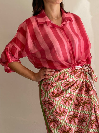 Camicia a righe con colletto Cheap&Chic