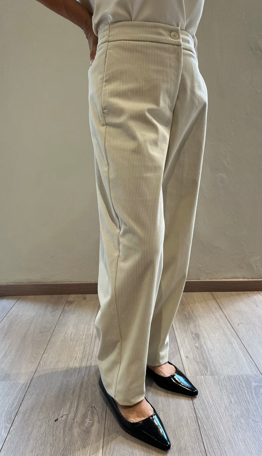 Pantalone a coste in velluto Art. L15YBG CIGNO LOLA by SANDRO FERRONE