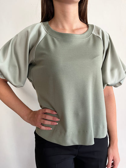 T-shirt in felpa con maniche in raso art. FI35MHZ IMPERIAL