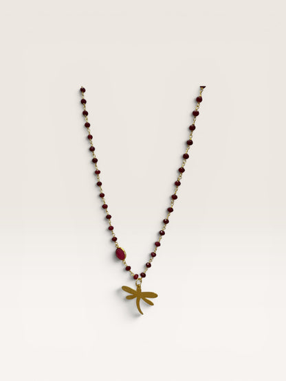 Collana rosario cotta con pietra e charm BARBARA BURGIO