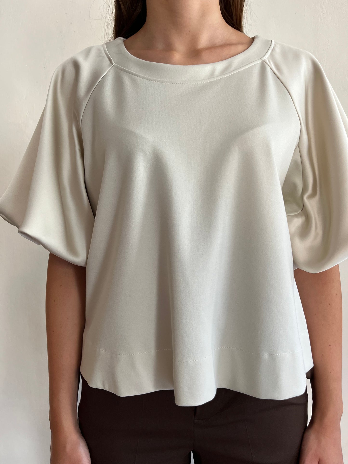 T-shirt in felpa con maniche in raso art. FI35MHZ IMPERIAL