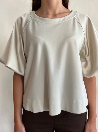 T-shirt in felpa con maniche in raso art. FI35MHZ IMPERIAL