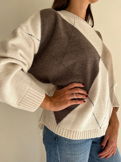Maglia oversize a rombi art. W6HMJ02A400 Tensione In