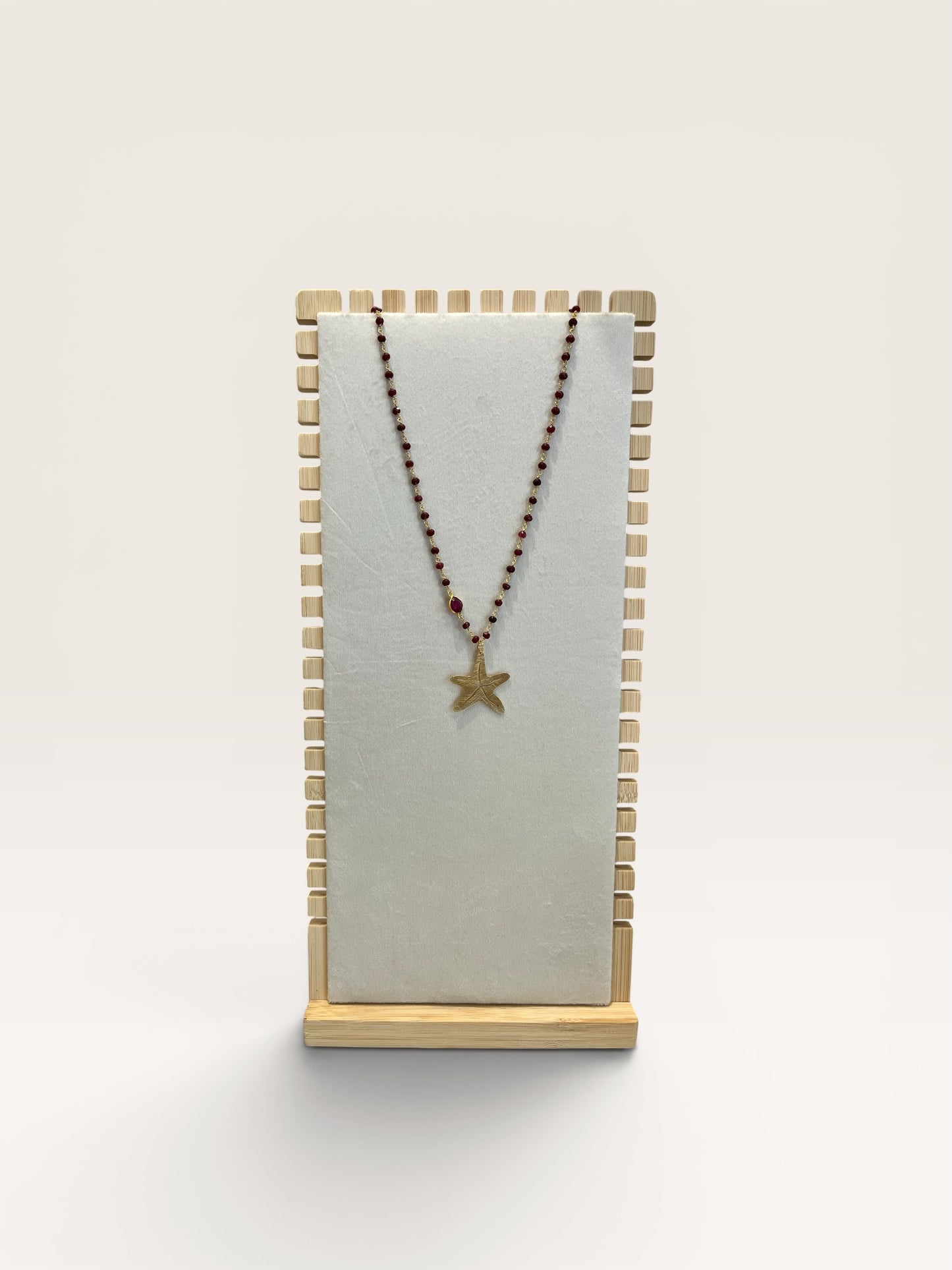 Collana rosario cotta con pietra e charm BARBARA BURGIO