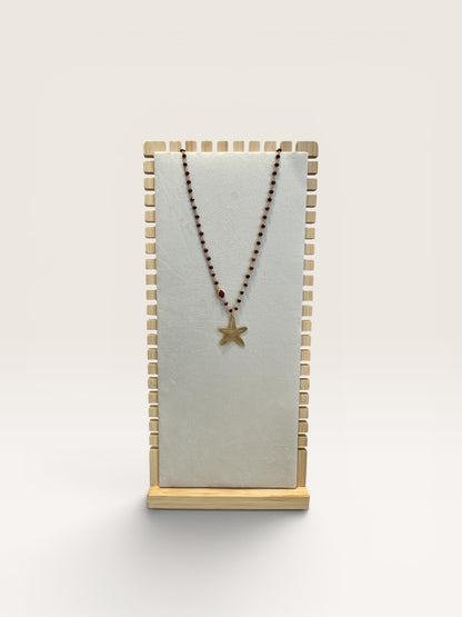 Collana rosario cotta con pietra e charm BARBARA BURGIO
