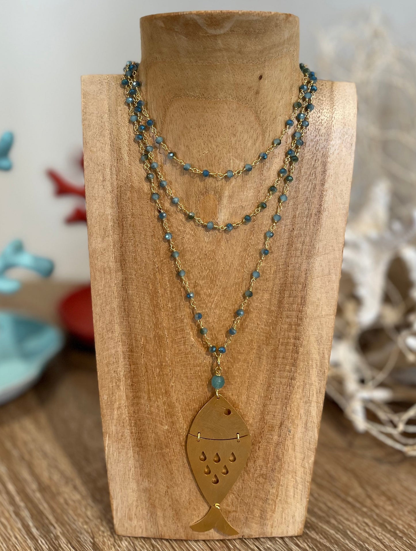 Collana rosario con pesce BARBARA BURGIO