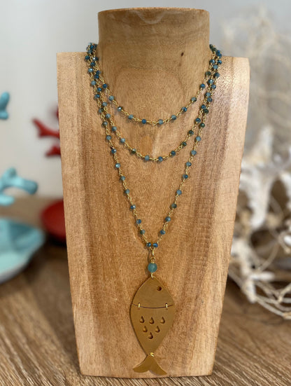 Collana rosario con pesce BARBARA BURGIO