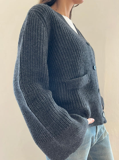 Cardigan a maglia inglese con manica ampia art. 5AC5034 VICOLO
