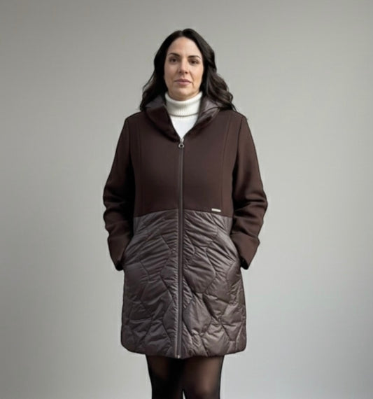 Giaccone mezzo panno mezzo piumino art. salamandra GAIA