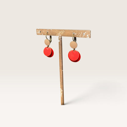 Orecchini con tris di charms smaltati UNIQUE