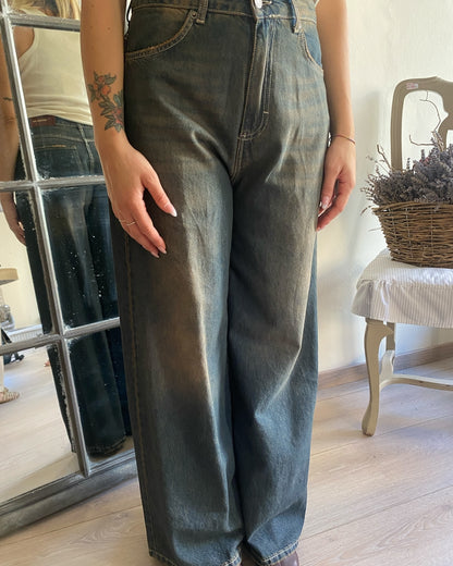 Jeans palazzo slavato art. GIUSI TENSIONE IN
