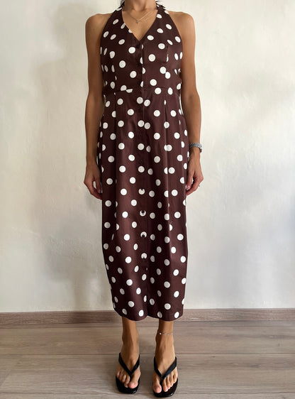 Abito midi a pois moro art. AMCR1RQ DIXIE