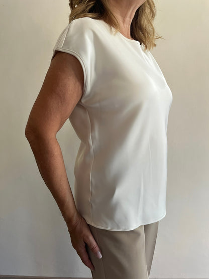 Blusa a manica corta effetto raso art. S22YBGLEA Sandro Ferrone