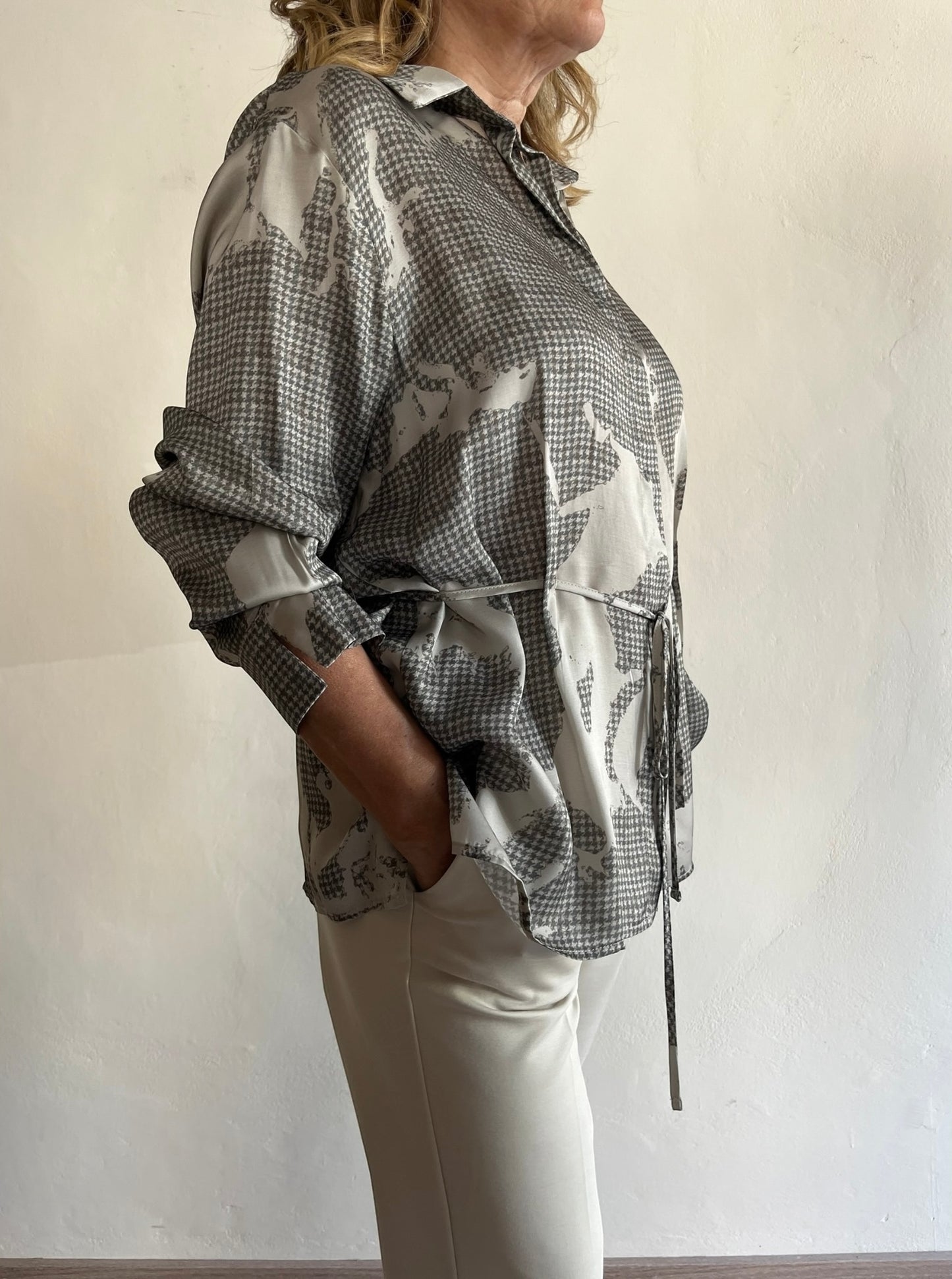 Camicia con cinta in fantasia art. L14YBGBORGO Lola by Sandro Ferrone