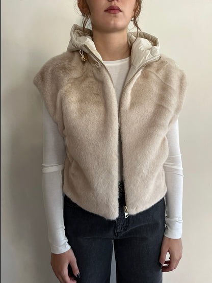Gilet imbottito con eco fur art. GL0638 Cheap&Chic