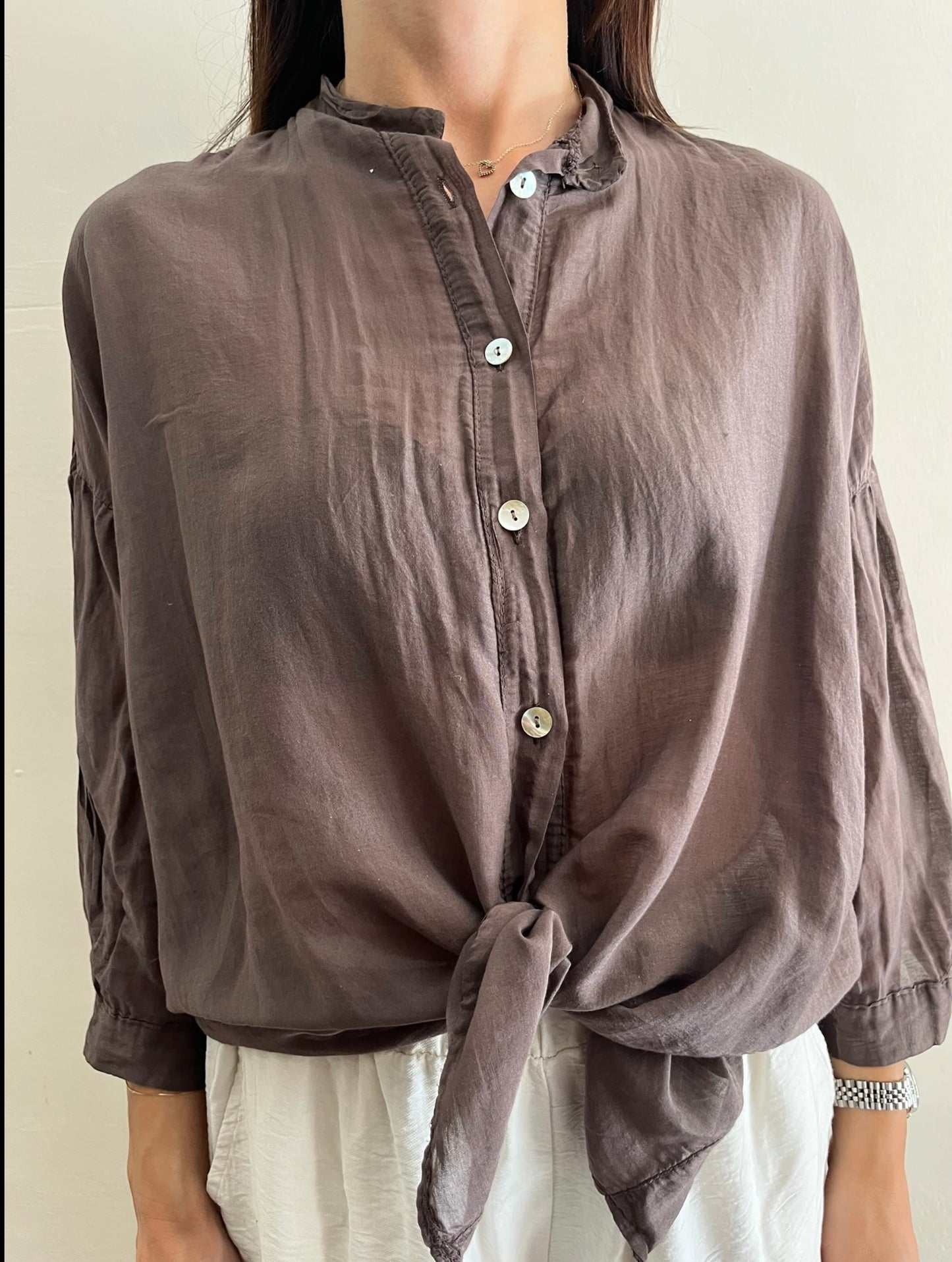 Camicia coreana in mussola art.BM164 CHEAP&CHIC