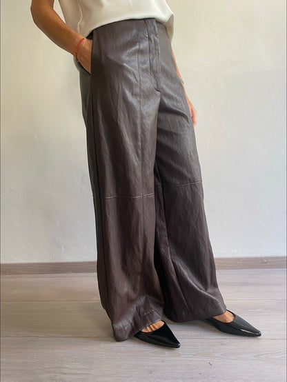 Pantalone palazzo in eco pelle art. PDT62B0A DIXIE