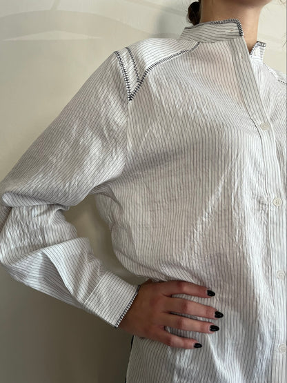 Camicia collo coreana con righe art. SALAURA ARTLOVE