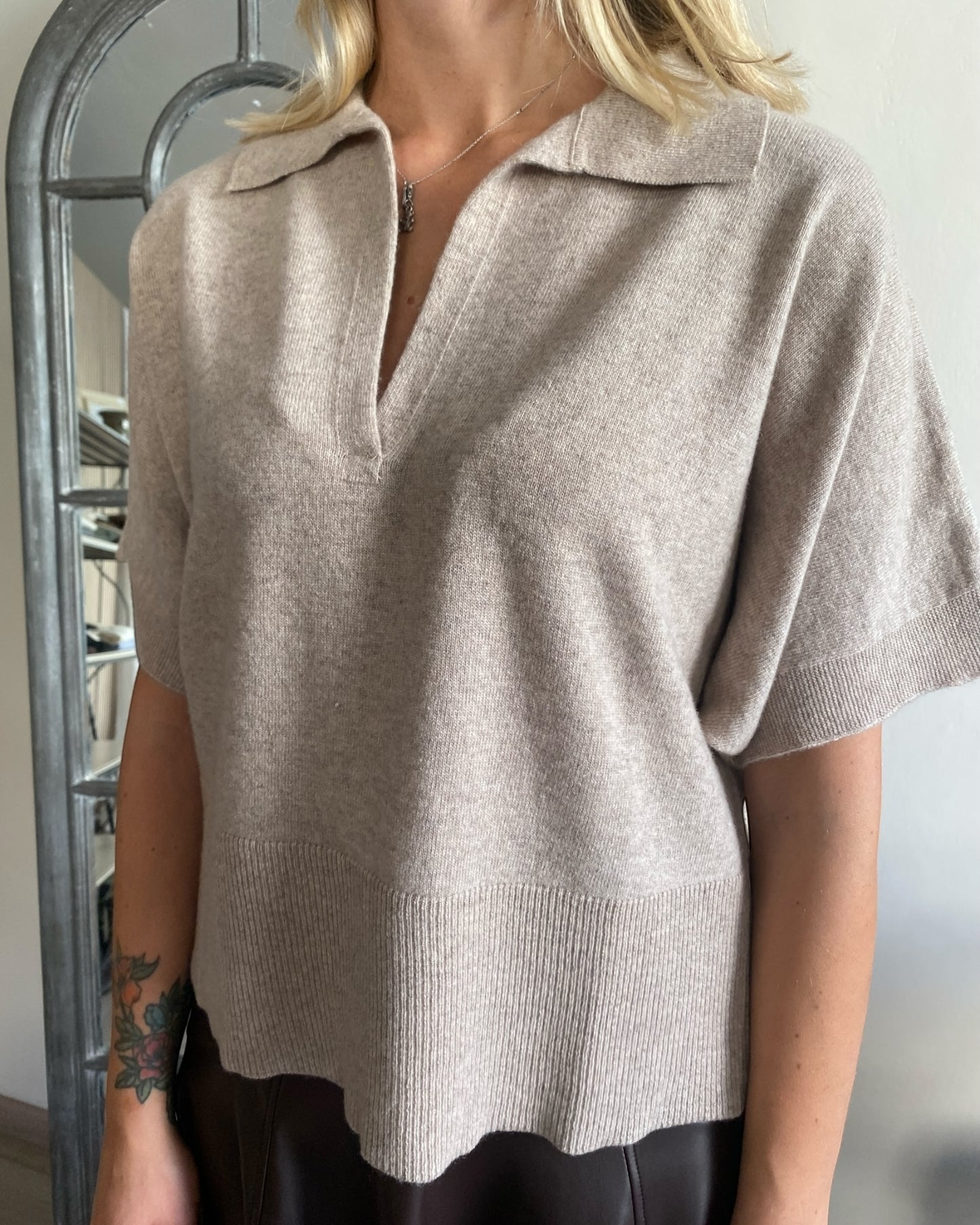 Polo con mezza manica in lana art.10325 CHEAP&CHIC