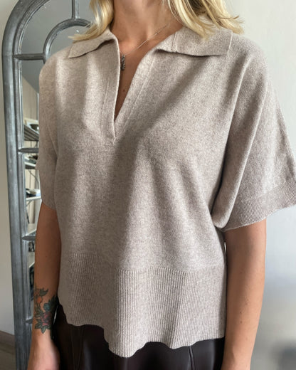 Polo con mezza manica in lana art.10325 CHEAP&CHIC