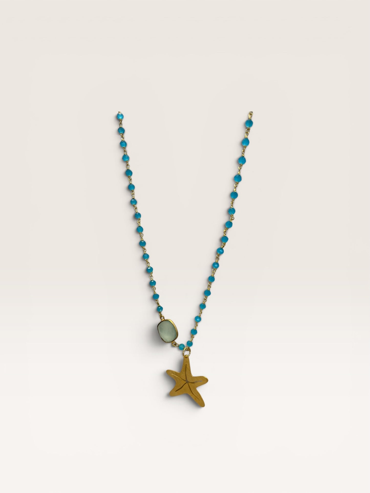 Collana rosario cotta con pietra e charm BARBARA BURGIO