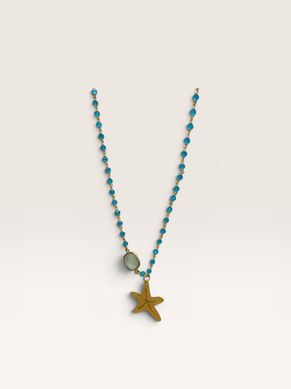 Collana rosario cotta con pietra e charm BARBARA BURGIO