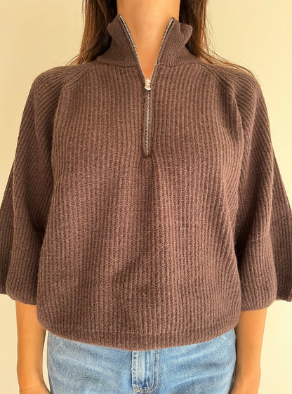 Lupetto mezza zip a maglia inglese art. D82217 Tensione In