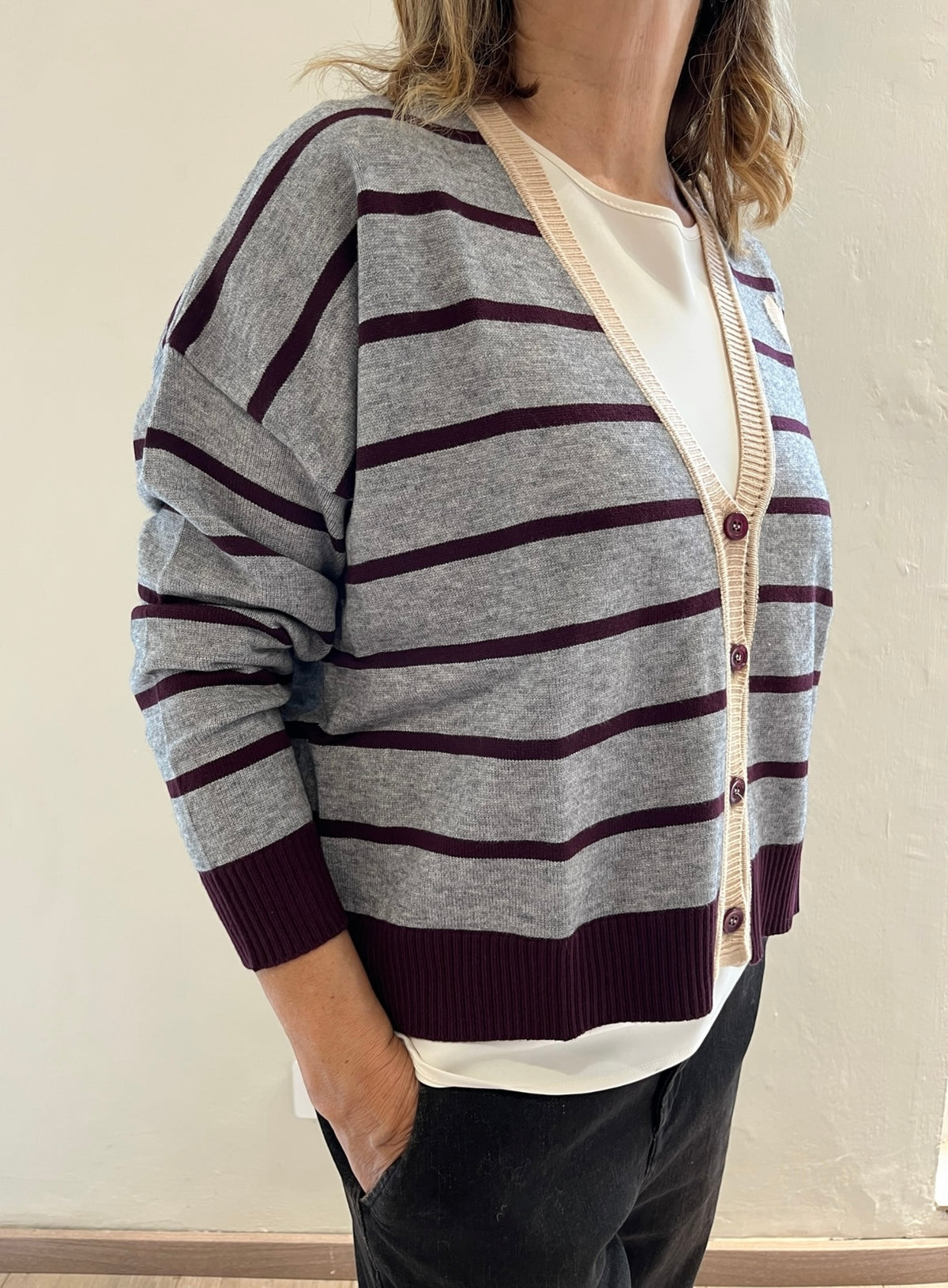 Cardigan a righe Art.AI51195 C’est Moi