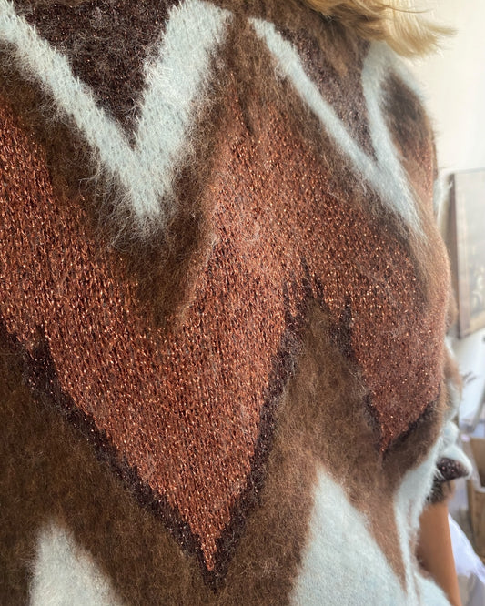 Maglione girocollo con stampa multicolor art.W5HMJ TENSIONE IN