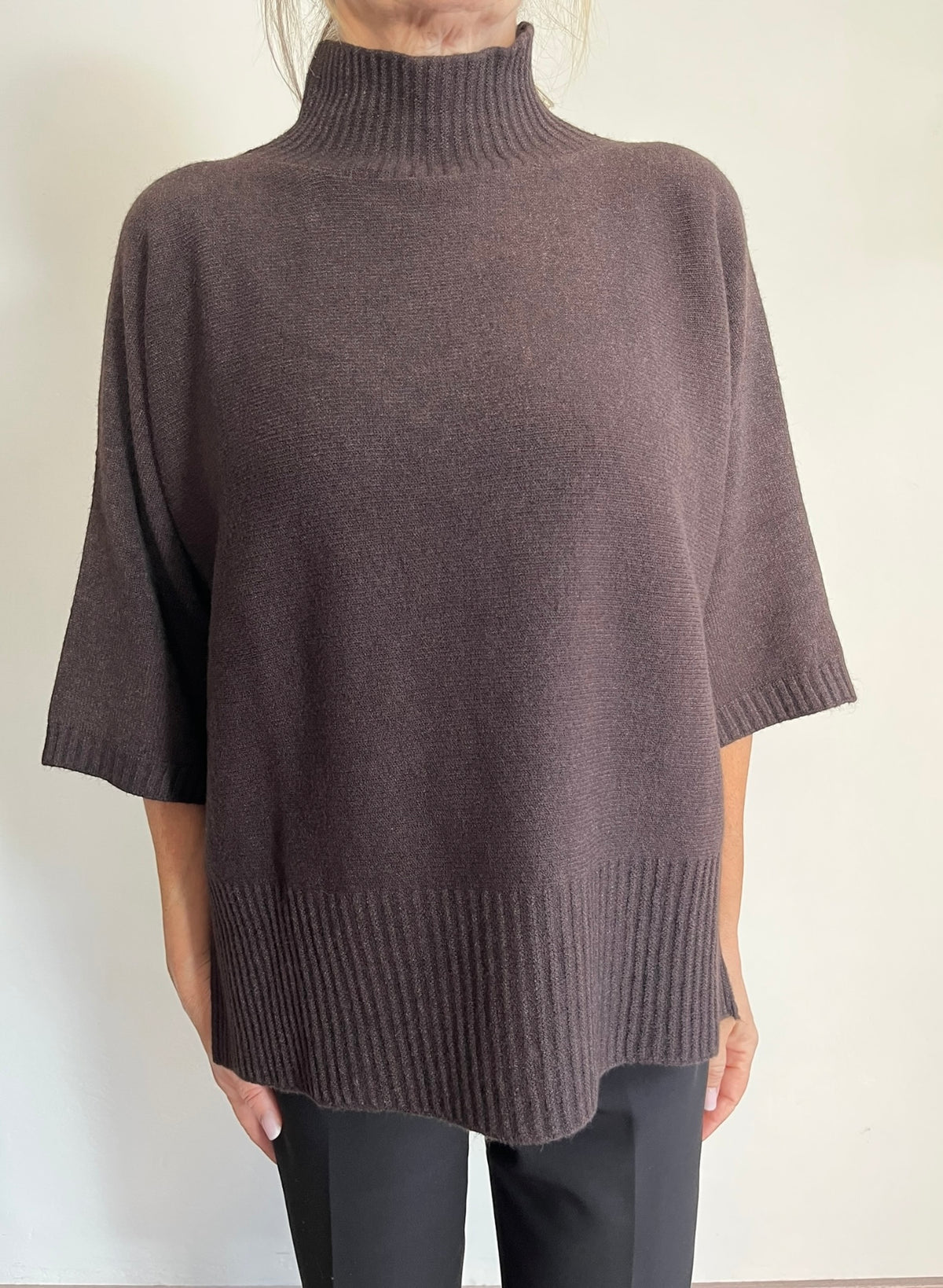 Maglia manica 3/4 con collo a vulcano art.570625 CHEAP &CHIC